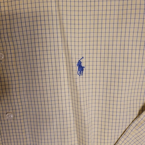 Ralph Lauren Shirt Men's‎ Large Sz 17 -34/35 Gingam Check  Button Down Cotton - Picture 6 of 7